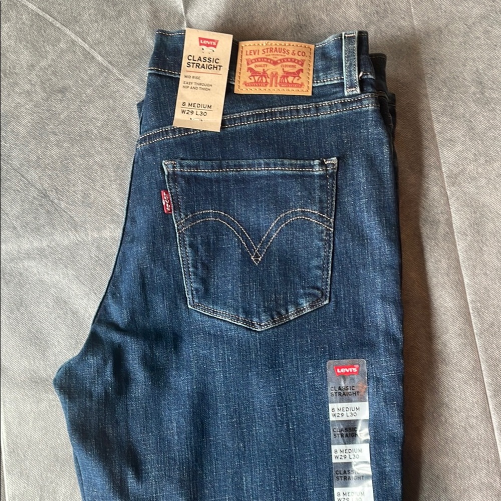 Levi's Women’s Classic Straight Jeans - Dark Blue